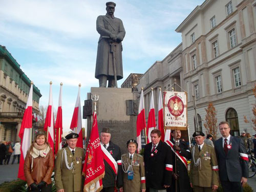 11 listopada na Placu Marszałka Józefa Piłsudskiego