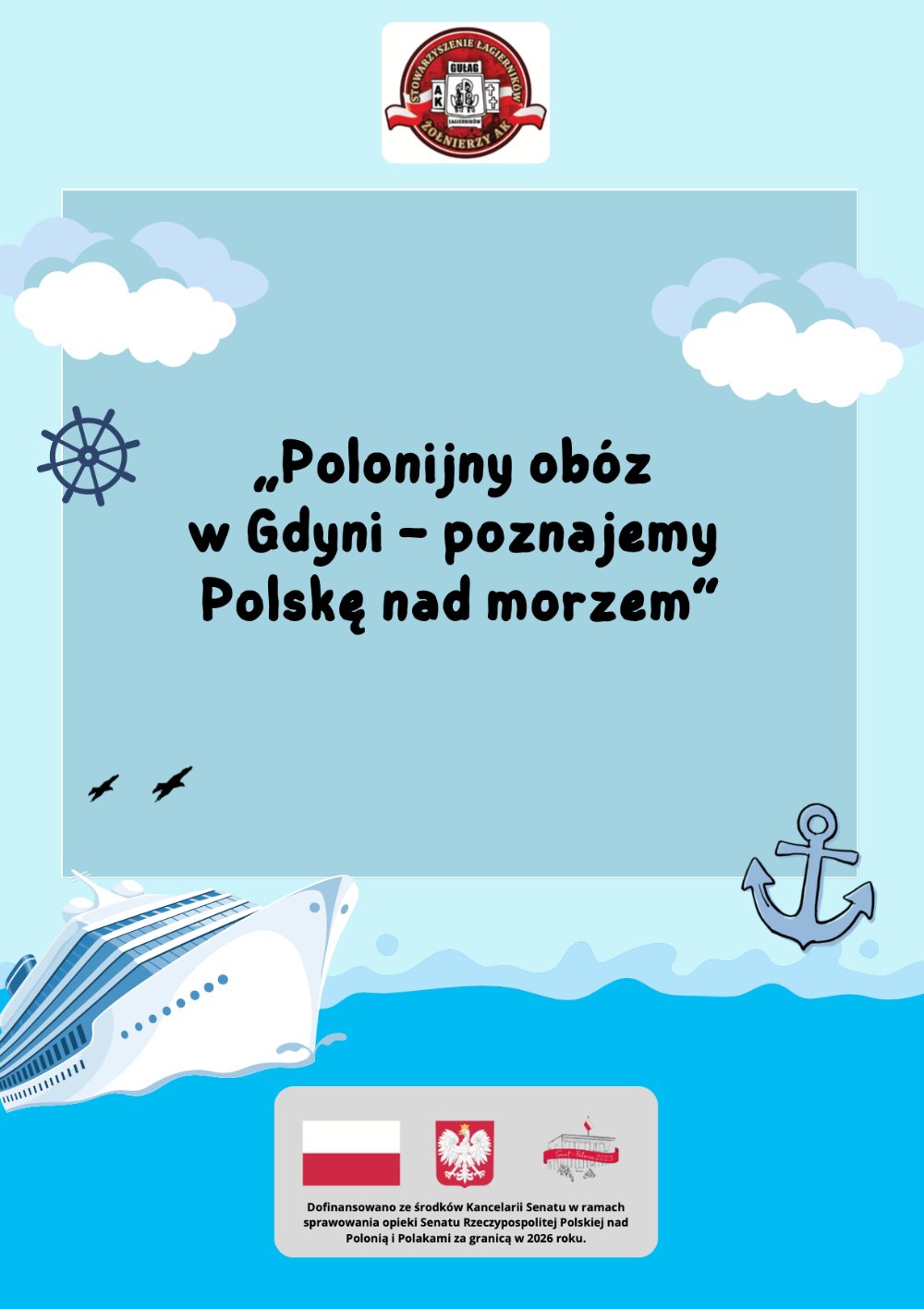 Plakat – Polonijny obóz w Gdyni – poznajemy Polskę nad morzem